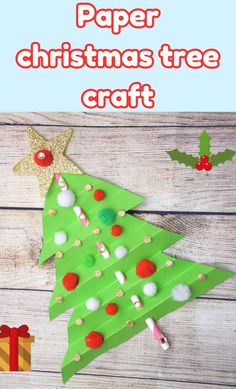 Create a fun christmas tree. craft f or kids. Use simple paper folding to create this tree and decorate as you please. Print the christmas tree template and have fun. This is an easy christmas activity for kids in preschool age kids and above #ChristmasCrafts #DIYChristmasTree #KidsCrafts #HolidayFun #EasyChristmasCrafts #ChristmasActivities #KidsChristmasTree #CraftsForKids #preschoolchristmas Folded Paper Christmas Tree, Simple Christmas Crafts For Kids, Paper Christmas Tree Craft, Christmas Tree Crafts For Kids, Tree Crafts For Kids, Simple Christmas Crafts, Preschool Christmas Activities, Christmas Tree Craft, Christmas Tree Template