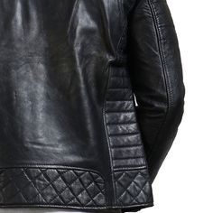 Men's black motorcycle leather jacket crafted by expert hands and high quality genuine leather. This black leather jacket features diamond quilted pattern and padding Outfit Type: Biker Leather Jacket Material: Real Leather Inner: Premium Viscose Lining Color: Black Zipper: YKK Collar: Convertible Collar Pockets: 3 Zipper Pockets Masculine Fitted Leather Jacket For Winter, Classic Biker Jacket With Padded Collar, Classic Fitted Leather Jacket For Streetwear, Classic Fitted Biker Jacket With Padded Collar, Classic Long Sleeve Biker Jacket With Padded Collar, Fitted Masculine Biker Jacket For Fall, Classic Long Sleeve Biker Jacket For Streetwear, Masculine Fitted Biker Jacket For Fall, Classic Leather Jacket For Motorcycling In Winter