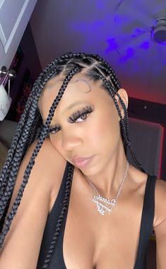 Blck Girl Hairstyles Braids, Cute Hairstylesblack Girl Braids, Braids With Rings In Them Black Women, Balck Girl Hairsyles, Bkack Girl Hair Style Braids, Big Box Braids Hairstyles