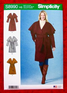 a women's coat and jacket sewing pattern