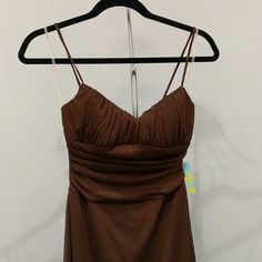 New With Tag Forever 21 Spaghetti Strap Dress In Brown. Knee Length. Padded Bust. Forever 21 Fitted Dress With Spaghetti Straps, Spaghetti Strap Dress, Strap Dress, Spaghetti Strap Dresses, Forever 21 Dresses, 21 Dresses, Brown Color, New Dress, Spaghetti Strap