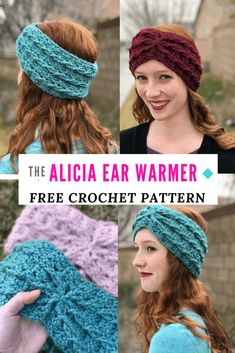 the alcia ear warmer free crochet pattern