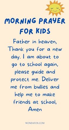 Lesson On Prayer For Kids, Morning Prayers For Kids, Night Prayer For Kids, Morning Prayer For Kids, Prayers For Kids, Prayer For Kids, Mealtime Prayers, Kids Prayer, Childrens Prayer