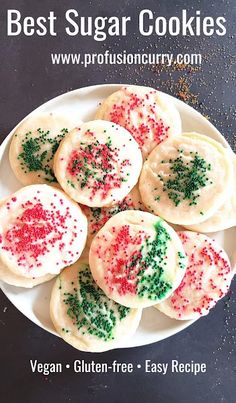 the best sugar cookies are made with vegan gluten - free and easy recipe