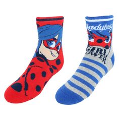 Introducing the Girl's Disney Miraculous Ladybug Non-Slip Terrycloth Socks, a delightful and practical addition to your little one's wardrobe. This 2-pack of socks is not only adorned with the charming Miraculous Ladybug and Cat Noire theme but also designed with non-slip features to keep your child safe and comfortable. Crafted from soft terrycloth, these socks offer a plush and cozy feel, providing warmth and comfort for tiny feet. The Miraculous Ladybug design adds a touch of magic and playfu Ladybug Design, Baby Boy Socks, Ladybug Theme, Juicy Couture Baby, Toddler Nikes, Toddler Socks, Stockings Legs, Disney Character, Indoor Activities