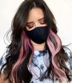 Unbelievable Peekaboo Hair Color Ideas in 2021 - Hairstyle on Point Draculaura Hair, Pink Peekaboo Hair, Peekaboo Hair Color, Funky Hair Colors, Peekaboo Hair Colors, Peekaboo Color, Color Tutorial, Peekaboo Highlights, Peekaboo Hair