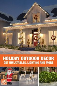 Christmas decorations are the perfect way to share the holiday spirit with people around you. From twinkling lights to creative displays, these 50 outdoor christmas decor ideas will help you transform your home into a merry and bright haven. Let’s get started! #ChristmasDecor #HolidayHome #FestiveVibes #DeckTheHalls #christmasdecoration #merryhome #merrychristmas #WinterWonderland #christmasvibes Christmas Lights On House Exterior Rustic, Best Outdoor Christmas Lights Farmhouse, Best Outdoor Christmas Lights Classic, Christmas White Lights Outdoor, Modern Farmhouse Christmas Lights Exterior, Farmhouse Christmas Lights Outdoor, Modern Farmhouse Outside Christmas Lights, Christmas Home Exterior Decorating Ideas, Craftsman House Christmas Lights