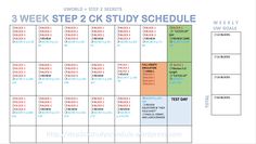 the 3 week study schedule for students