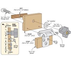 an image of a door lock with parts labeled