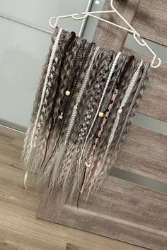 Stand out with this full set of reusable wavy dreadlocks and textured braids. Perfect for creating a stunning boho style or casual look. A wonderful personalized Christmas gift for her or custom gift for mom. #BohoHairExtensions #WavyBraids #UniqueHairGift