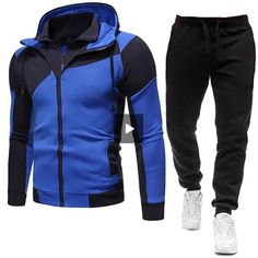 2 Piece Men Brand Sportswear Tracksuit – murass Fitted Moisture-wicking Tracksuit With Long Sleeves, Fitted Long-sleeve Moisture-wicking Tracksuit, Fitted Blue Tracksuit For Sportswear, Fitted Long Sleeve Tracksuit For Sports Season, Blue Long Sleeve Tracksuit For Gym, Blue Stretch Tracksuit Sportswear, Blue Casual Tracksuit For Training, Blue Long Sleeve Activewear For Jogging, Winter Training Tracksuit With Long Sleeves