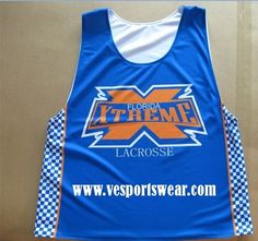 an orange and blue basketball jersey with the words florida xtreme lacrosse on it