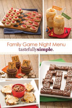 the family game night menu is tastefully simple