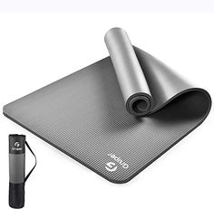 an exercise mat with a yoga bag next to it