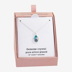 Features: In A Gift Box, Nickel FreeJewelry Closure: Lobster ClaspLink Construction: SemisolidStone: CrystalStone Cut: RoundStone Millimeter Measurement: 5.3 Mm Length, 5.3 Mm WidthMetal Color: Silver ToneChain Length: 16 InchChain Width: 9.7 MillimetersExtender Length: 2 InchPendant Length: 21.4mmPendant Width: 10.9mmMetal: Pure Silver Over BrassChain Construction: LinkCare: Polishing ClothStone Type: 4 CrystalCountry of Origin: Imported Silver Oval Pendant Crystal Necklace For Gift, Silver Teardrop Pendant Crystal Necklace Gift, Silver Teardrop Pendant Crystal Necklaces For Gifts, Mother's Day Gift Crystal Pendant Necklace, Teardrop Pendant Crystal Necklace With Birthstone For Gifting, Teardrop Pendant Crystal Necklace With Birthstone As Gift, Teardrop Pendant Birthstone Crystal Necklace For Gift, Silver Oval Pendant Necklace For Birthday, Gift Crystal Teardrop Pendant Necklace With Birthstone