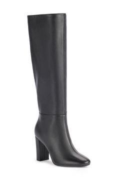 Effortlessly elevate your look with this streamlined leather boot featuring a knee-high shaft and classic block heel. 3" heel 15" shaft; 14 1/2" calf circumference Inset side-zip closure Cushioned footbed Leather upper/synthetic lining and sole Imported Knee-high Boots With High Shaft For Work, Classic Knee-high Faux Leather Boots, Wide Calf High Shaft Heeled Boots For Work, Faux Leather Knee-high Block Heel Boots For Work, Wide Calf Platform Boots For Work, Knee-high Faux Leather Heeled Boots For Work, Faux Leather Knee-high Heeled Boots For Work, Faux Leather Knee-high Boots With Block Heel For Work, Tall Wide Calf Platform Boots For Work