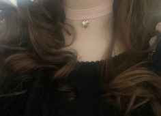 dainty baby pink choker with a heart engraved heart charm ♡ ties at the back Lace Choker Aesthetic, Adjustable Pink Trendy Choker, Pink Trendy Adjustable Choker, Pink Adjustable Trendy Choker, Feminine Pink Choker Necklace, Cute Pink Choker For Party, Pink Heart Choker As Gift, Pink Heart-shaped Choker As A Gift, Pink Feminine Choker Jewelry