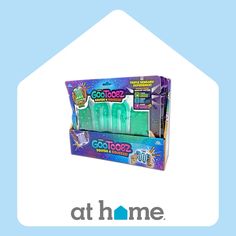 an open package of toothbrushes on top of a blue and white house logo