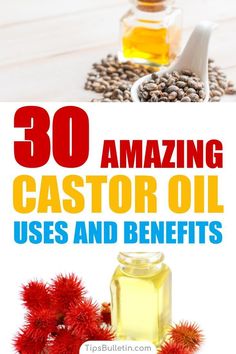 30 Amazing Castor Oil Uses and Benefits for your Health - Castor oil is best known as a natural remedy for constipation, but there is much more castor oil uses and numerous benefits.#castoroil #essentialoil Face Recipes, Cooking With Turmeric, Doterra Oil, Healthy Remedies, Simple Health