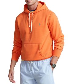 From Polo Ralph Lauren&#x2C; this hoodie features:drawstring hoodribbed v-insetlong sleeves with ribbed cuffspullover constructionsignature embroidered Pony at the left chestkangaroo pocketribbed hemcotton/polyester/elastanemachine wash; tumble dryImported. Athleisure Hoodie With Drawstring Hood For Fall, Fleece Sweats With Drawstring Hood, Sporty Hoodie With Ribbed Cuffs For Spring, Spring Hooded Sweats With Ribbed Cuffs, Sporty Spring Hoodie With Ribbed Cuffs, Sporty Long Sleeve Sweats For Spring, Spring Sportswear Hoodie With Ribbed Cuffs, Sporty Long Sleeve Hoodie With Drawstring, Spring Hooded Sweats With Double-lined Hood