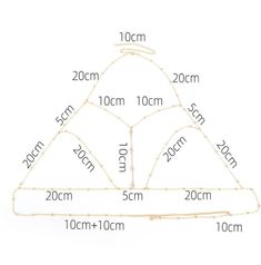 the measurements for a triangle necklace