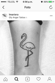 Flamingo Flamingo Tattoo Stencil, Flamingo Tattoo Simple, Black And White Flamingo Tattoo, Flamingo Tattoo Design, Flamingo Tattoo Black