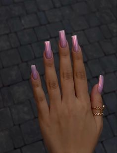 Cute Leather Pants Outfit Casual, Simple Clean Nails Acrylic, Eradesant Nails, Nails Inspo Aesthetic 2024, Spring Tapered Square Nails, Acrylic Nails Full Color, 2002 Nails, Long Square Acrylic Nails Designs Simple, Nails Inspiration 2024