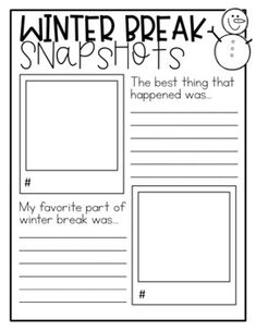 winter break snapshots for kids