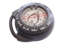 a close up of a compass on a white background