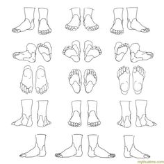 an image of feet and ankles in different positions