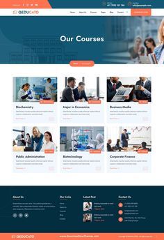 Qeducato - University and College WordPress Theme Educational Websites For Students, College Website Design Inspiration, Simple Website Design Layout, Website Homepage Design Layout, College Website Design, University Website Design, Course Website Design, Education Website Design, Science Websites