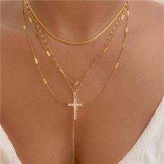 -Item Id 29659194 -Color: Yellow Gold -Gender: Women -Necklaces Material: Zinc Alloy **Open To Offers!!!** **Bundle To Save More** **30% Off Bundles Of 2 Or More Items!!** ***Orders Go Out Within 5-10 Business Days!! Thank You For Your Patience!! Multiple Sizes And Colors Available In Most Styles Don't See Your Size Or Color Listed, Just Ask. Simple Cross, Vintage Jewelry Necklace, Handmade Beaded Necklaces, Classy Chic, Boutique Jewelry, Chic Boutique, Set For Women, Diy Bracelets, Ring Necklace