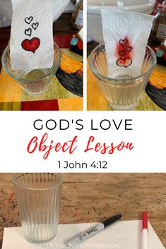 Object Lessons For Teens, Love Object Lesson For Kids, Quick Bible Lessons For Kids, Summer Bible Lessons For Kids, Love Object Lesson, Bible Experiments, Free Sunday School Lessons For Kids, Bible Science Experiments, Fun Bible Lessons For Kids