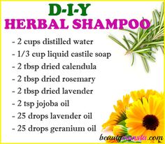 Herbal Shampoo Recipe, Diy Herbal Shampoo, Homemade Hair Shampoo, Diy Hair Care Recipes, Natural Beauty Hacks, Diy Oatmeal, Herbal Shampoo