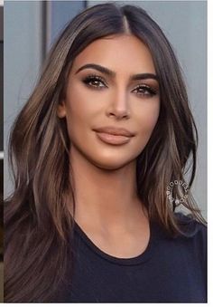 Kardashian Hair Color, Kim Kardashian Makeup, Kim Kardashian Hair, Rambut Brunette, Kardashian Hair, Brown Hair Balayage, Brown Hair Colors, Brunette Hair, Brunette Hair Color