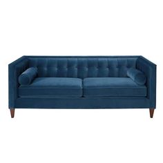 an image of a blue couch on a white background