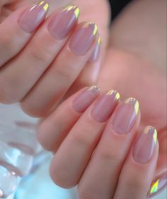 Natural Nail Designs, Moon Nails, Vintage Nails, Nude Nail Designs, Simple Gel Nails, Shiny Nails