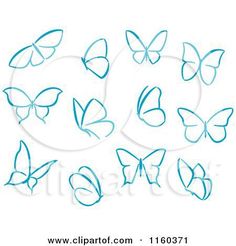 an image of butterflies drawn in blue ink on white paper with the words, how to draw