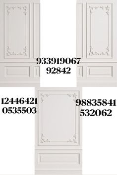 four doors with numbers on each side and the same door number in different positions,