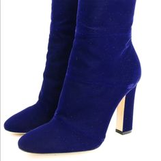 Gianvito Rossi Brandy Velvet Booties! Navy Size 39.5 New Never Worn. With Dustbag. No Box. Heel Nearly 4 Inches. Elegant Blue Boots For Formal Occasions, Elegant Blue Formal Boots, Blue Pointed Toe Heeled Boots For Party, Blue Ankle Heeled Boots For Party, Blue Ankle Boot Heels For Party, Blue High Heel Boots For Evening, Chic Blue Pointed Toe Boots, Elegant Blue Heeled Boots For Formal Occasions, Elegant Blue Heels For Winter