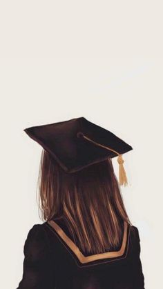 a woman wearing a graduation cap and gown