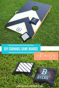 an easy diy cornhole game board with instructions