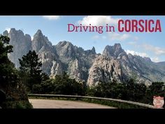 driving in corsica with mountains and trees