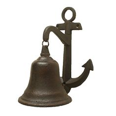 an anchor and bell on a white background