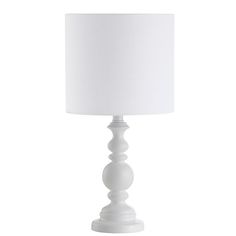 a white table lamp on a white background