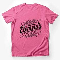 Elements Vancouver Bold Black and White Graphic T-Shirt, Urban Modern Style Tee, Casual Fashion Top Male T-Shirt Custom graphic T-Shirt.Customize your color Pink Graphic Tee With Branding, Pink Branding T-shirt For Streetwear, Graphic Tees Street Style, Urban Tees, Black And White Graphic, Urban Modern, Retro Graphic Tees, Funny Shirt Sayings, Inspirational Tees