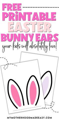 free printable easter bunny ears for kids