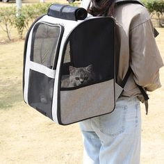 Outdoor Pet Cat Backpacks Breathable Cat Carrier Shoulder Bag for Small Dogs Cats Portable Travel Folding Backpack Pet Supplies #promotion Cat Carrier Backpack, Puppy Bag, Dog Car Seat Cover, Cat Bag