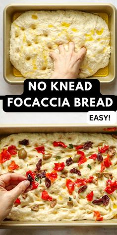 no knead focaccia bread is easy to make