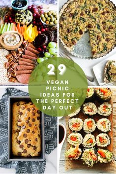 Get outside and enjoy some sunshine and fresh air with these perfect vegan picnic recipes! Vegan Recipes Picnic, Plant Based Picnic Food, Vegan Instapot Recipes, Picnic Food Kids